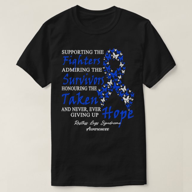 T-shirt Sensibilisation Au Syndrome Des Jambes Sans Revers (Design devant)