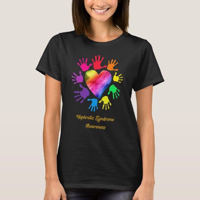 T-shirt Sensibilisation au syndrome néphrotique Mains Synd (Devant)