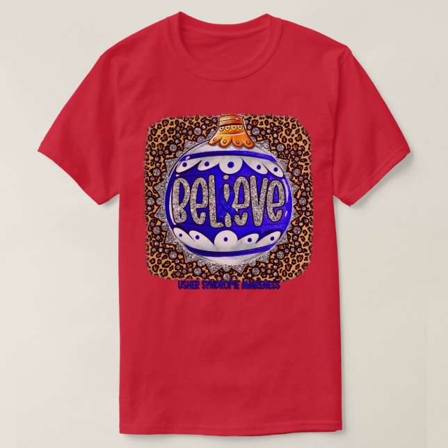 T-shirt Sensibilisation au syndrome Usher Croire Ornament  (Design devant)