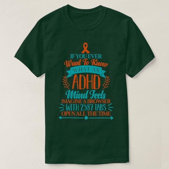 T-shirt Sensibilisation au TDAH Amusant Sensibilisation au (Design devant)