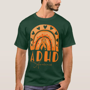 T-shirt Sensibilisation au TDAH Ruban arc-en-ciel pour hom
