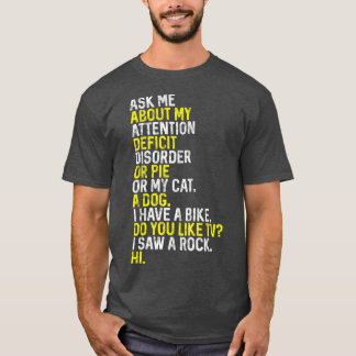 T-shirt Sensibilisation au TDAH stimulant Accroître la pro