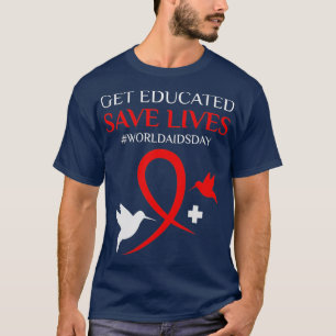 T-shirt Sensibilisation au VIH sida AIDES mondiales Sensib