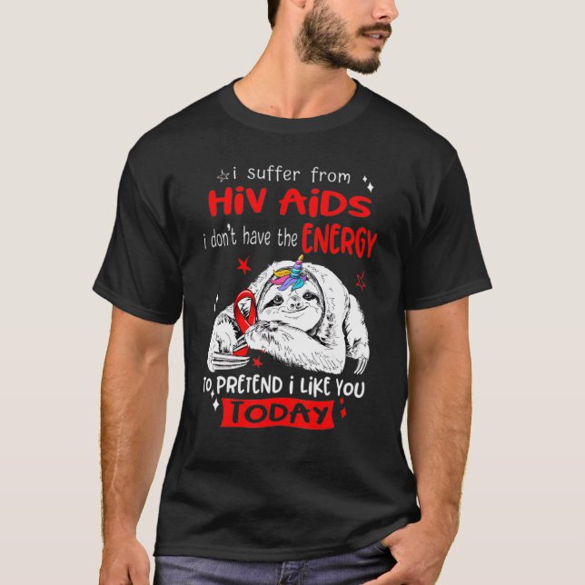 T-shirt Sensibilisation Au Vih-Sida Je Vous Aime Aujourd'H (Devant)