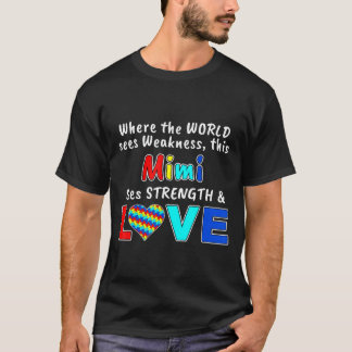 T-shirt Sensibilisation autistique Mimi Force Aimer nouvea