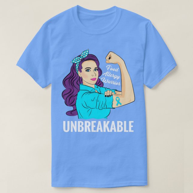 T-shirt Sensibilisation aux allergies alimentaires Guerrie (Design devant)