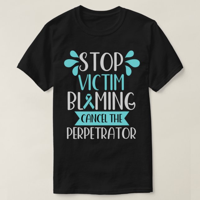 T-shirt Sensibilisation aux attaques de la police et victi (Design devant)