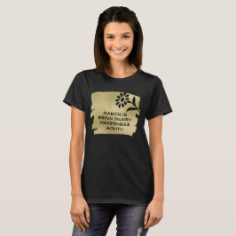T-shirt Sensibilisation aux lésions cérébrales de l'or et