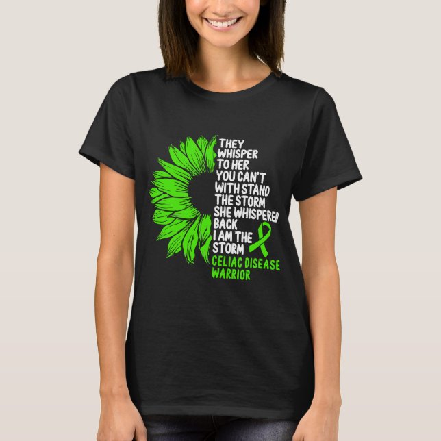 T-shirt Sensibilisation aux maladies coeliaques Écran vert (Devant)