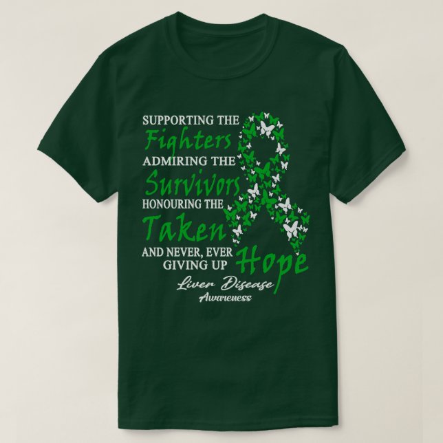 T-shirt Sensibilisation aux maladies du foie Soutenir les  (Design devant)