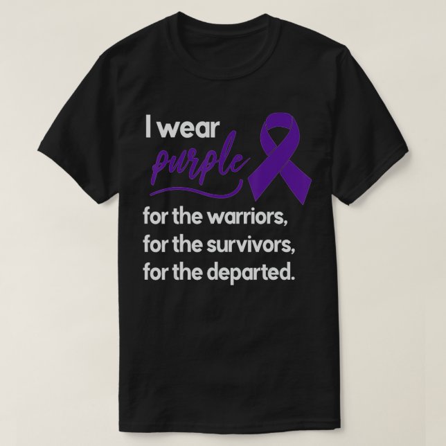 T-shirt Sensibilisation aux surdoses Je porte le pourpre  (Design devant)