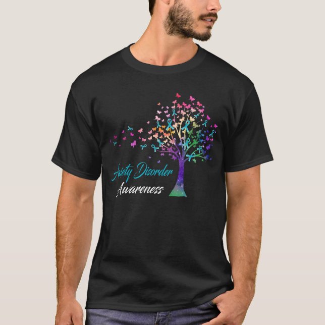 T-shirt Sensibilisation aux troubles anxieux de l'arbre à  (Devant)