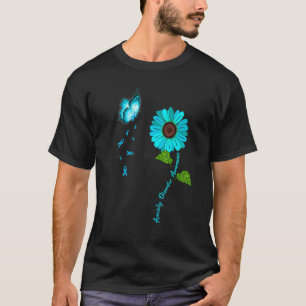 T-shirt Sensibilisation aux troubles anxieux Papillon Turq