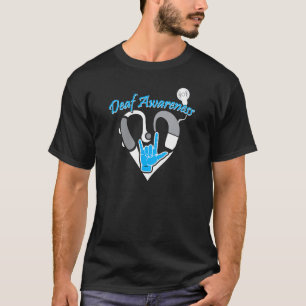 T-shirt Sensibilisation des sourds Aide auditive ASL Cochl