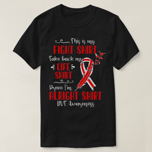 T-shirt Sensibilisation DVT Mon combat (Design devant)