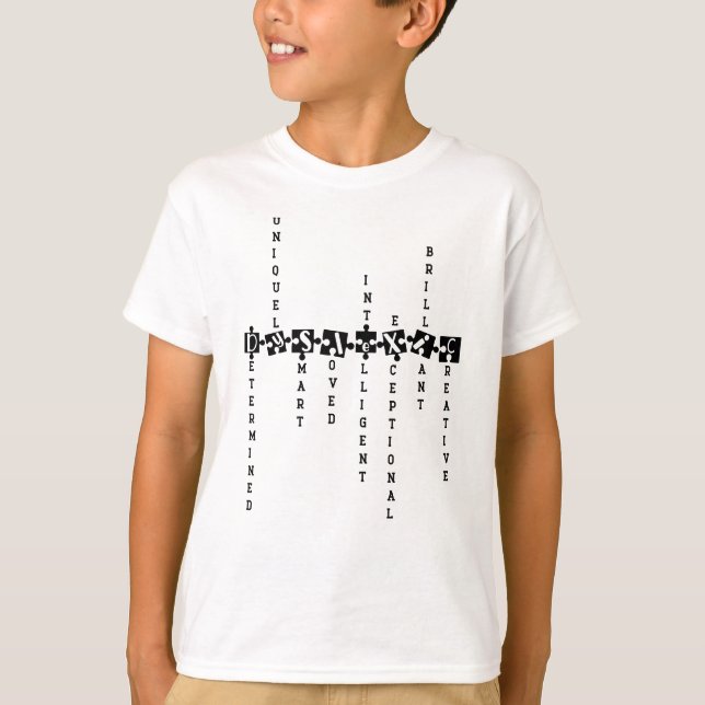 T-shirt Sensibilisation dyslexique, Inspirer Dislexia Word (Devant)