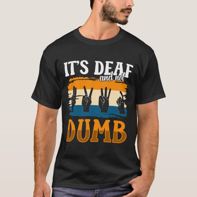 T-shirt Sensibilisation Et Gesturage À La Main Sourde Fier (Devant)