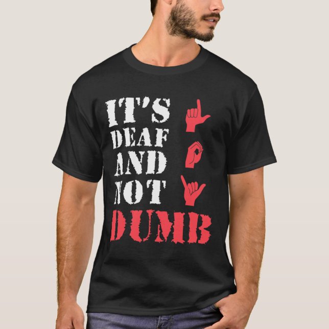 T-shirt Sensibilisation Et Gésture De Main Sourde Fierté (Devant)