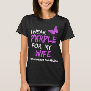 T-shirt Sensibilisation Je Porte Du Violet Pour Ma Femme 3