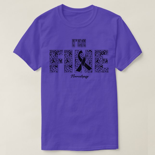 T-shirt Sensibilisation Narcolepsie Rubans Fine Dans Cette (Design devant)