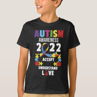 T-shirt Sensibilisation sur l'autisme 2022 Accepter Compre