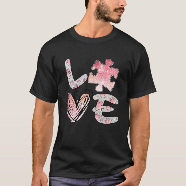 T-shirt Sensibilisation sur l'autisme 2022 Valentines Day  (Devant)