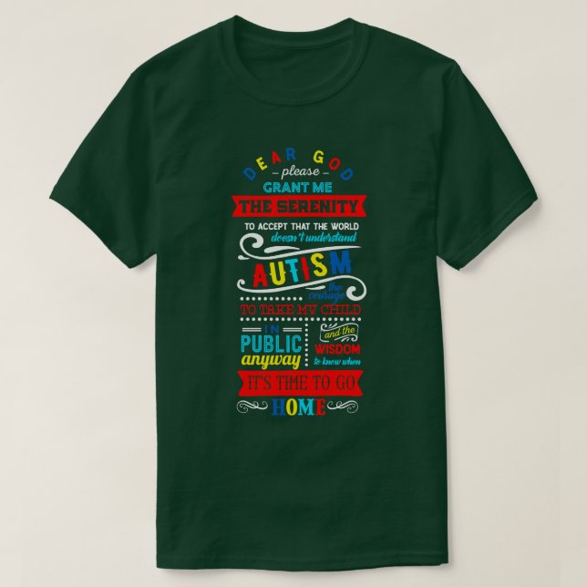 T-SHIRT SENSIBILISATION SUR L'AUTISME 5 (Design devant)