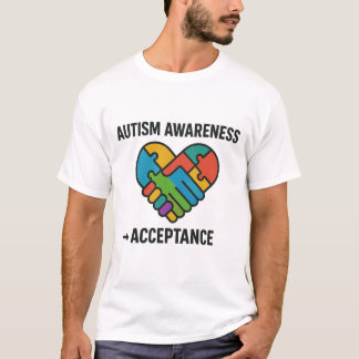 T-shirt Sensibilisation sur l'autisme à l'acceptation Puzz