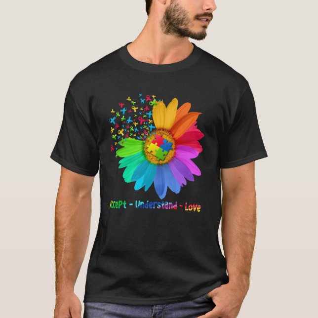 T-shirt Sensibilisation sur l'autisme Accepter Comprendre  (Devant)