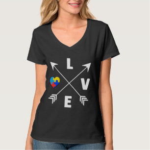 T-shirt Sensibilisation sur l'autisme Amour Cross Autisme