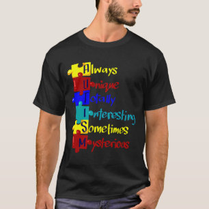 T-shirt Sensibilisation sur l'autisme Autisme Acronyme Puz