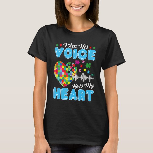 T-shirt Sensibilisation sur l'autisme Autisme Coeur Puzzle (Devant)