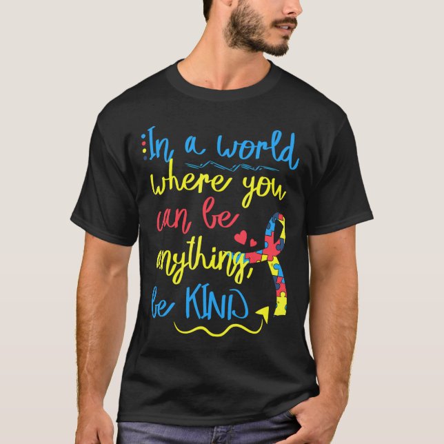 T-shirt Sensibilisation sur l'autisme Autisme Soutien Homm (Devant)