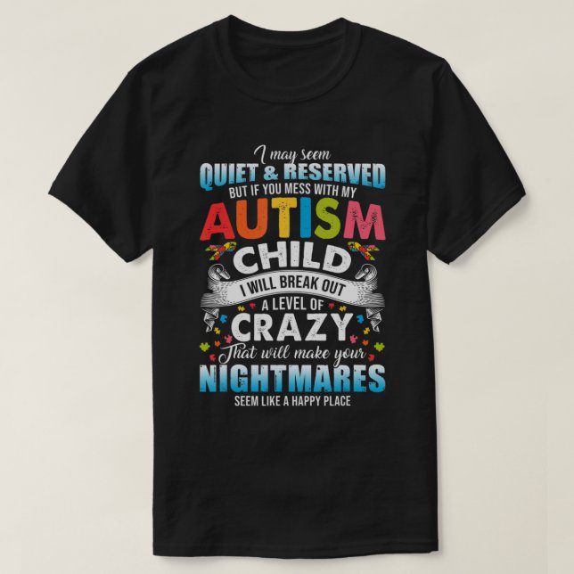 T-shirt Sensibilisation sur l'autisme autistique Pièces Fi (Design devant)