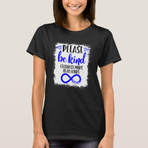 T-shirt Sensibilisation sur l'autisme Be Kind Celebrate Mi