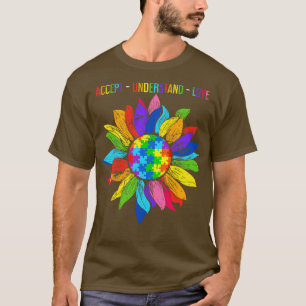 T-shirt Sensibilisation sur l'autisme cadeau de tournesol 