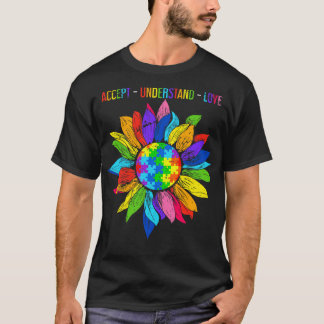 T-shirt Sensibilisation sur l'autisme cadeau de tournesol 