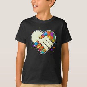 T-shirt sensibilisation sur l'autisme Coeur Puzzle Pièce 