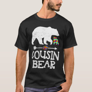 T-shirt Sensibilisation sur l'autisme Cousin Soutien Ours