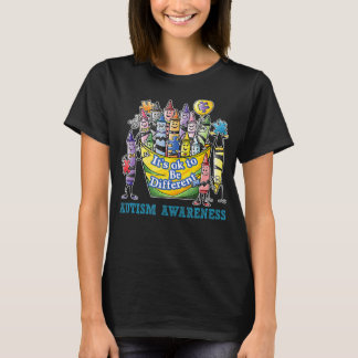 T-shirt Sensibilisation sur l'autisme Crayons Il_s Ok D'Êt