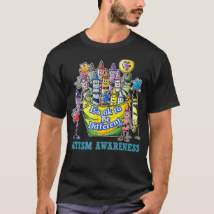 T-shirt Sensibilisation sur l'autisme Crayons Son Ok Pour 