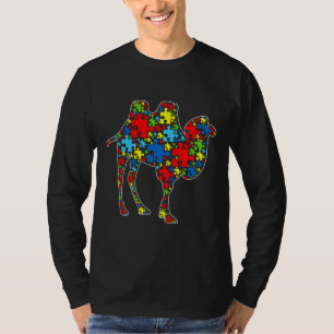 T-shirt Sensibilisation sur l'autisme Cute Camel Puzzle Pi