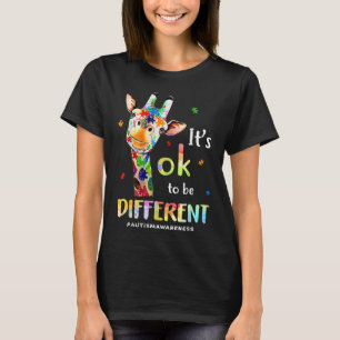 T-shirt Sensibilisation sur l'autisme Cute Giraffe Animal