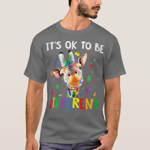 T-shirt Sensibilisation sur l'autisme Cute Giraffe Animal 