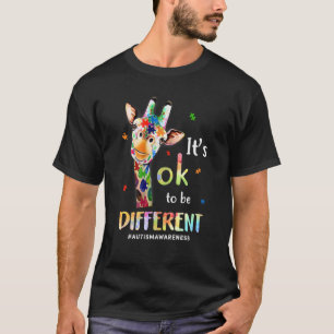 T-shirt Sensibilisation sur l'autisme Cute Giraffe Animal