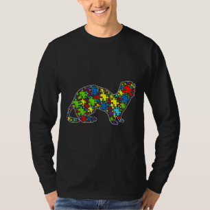 T-shirt Sensibilisation sur l'autisme Cute Weasel Puzzle p