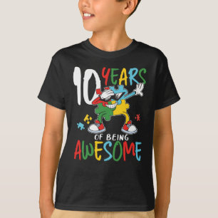 T-shirt Sensibilisation sur l'autisme D'Anniversaire De 10