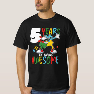 T-shirt Sensibilisation sur l'autisme D'Anniversaire De 5 