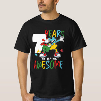 T-shirt Sensibilisation sur l'autisme D'Anniversaire De 7 