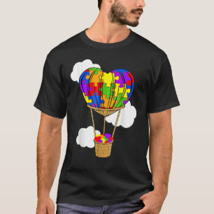T-shirt Sensibilisation sur l'autisme de ballon à air chau